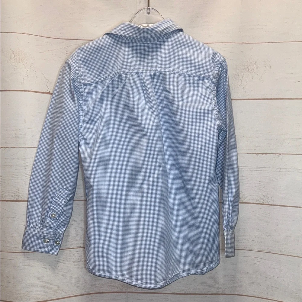 Children’s Place Light Blue Checkered Shirt Size 5/6